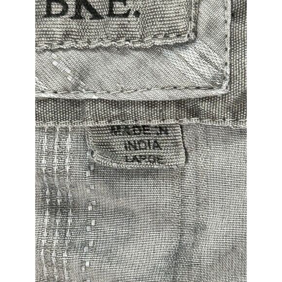 BKE Buckle Shirt Men Large Grey Dapple Metal Snap Epaulettes Pockets Long Sleeve - Picture 9 of 14